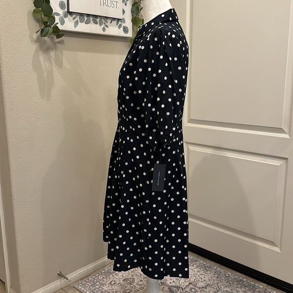 Tommy Hilfiger Dress, Size 8, Navy Blue (almost black), Polka Dot - Picture 4 of 9